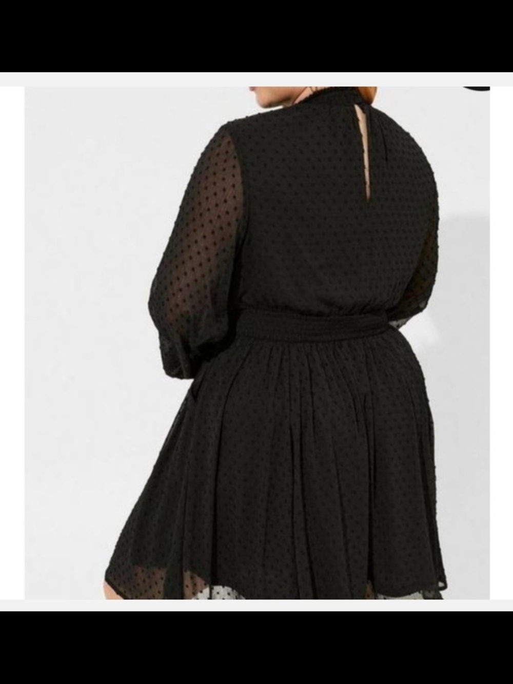 Torrid GOTH Black Blousen Sleeve Dress - Picture 3 of 4